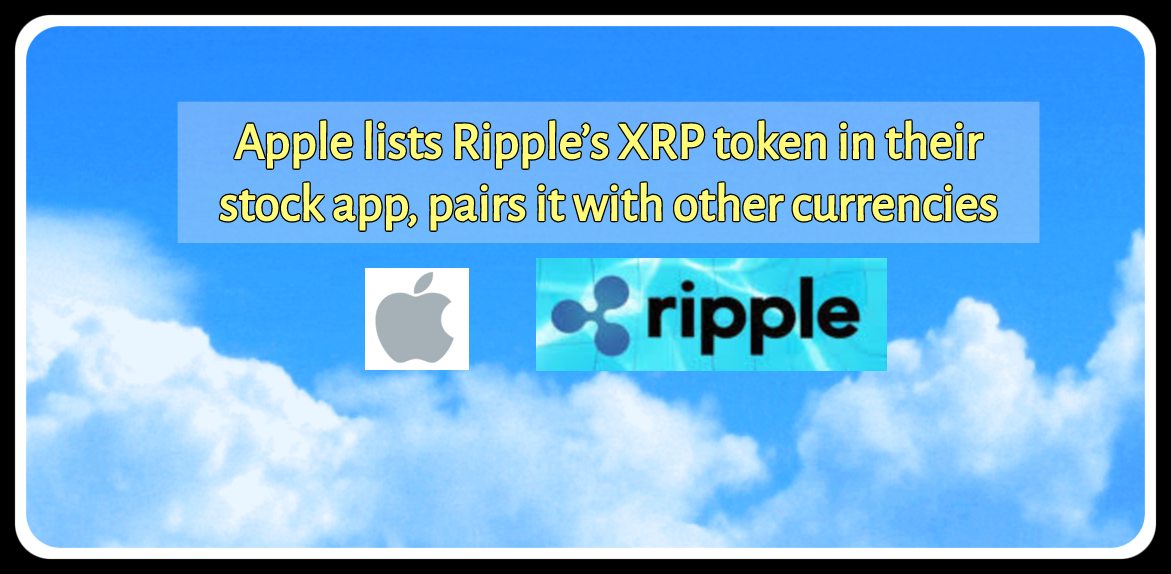 CRYPTONEWSBYTES.COM Apple-lists-Ripple’s-XRP-token-in-their-stock-app-pairs-it-with-other-currencies-1 Apple lists Ripple’s XRP token in their stock app, pairs it with other currencies  