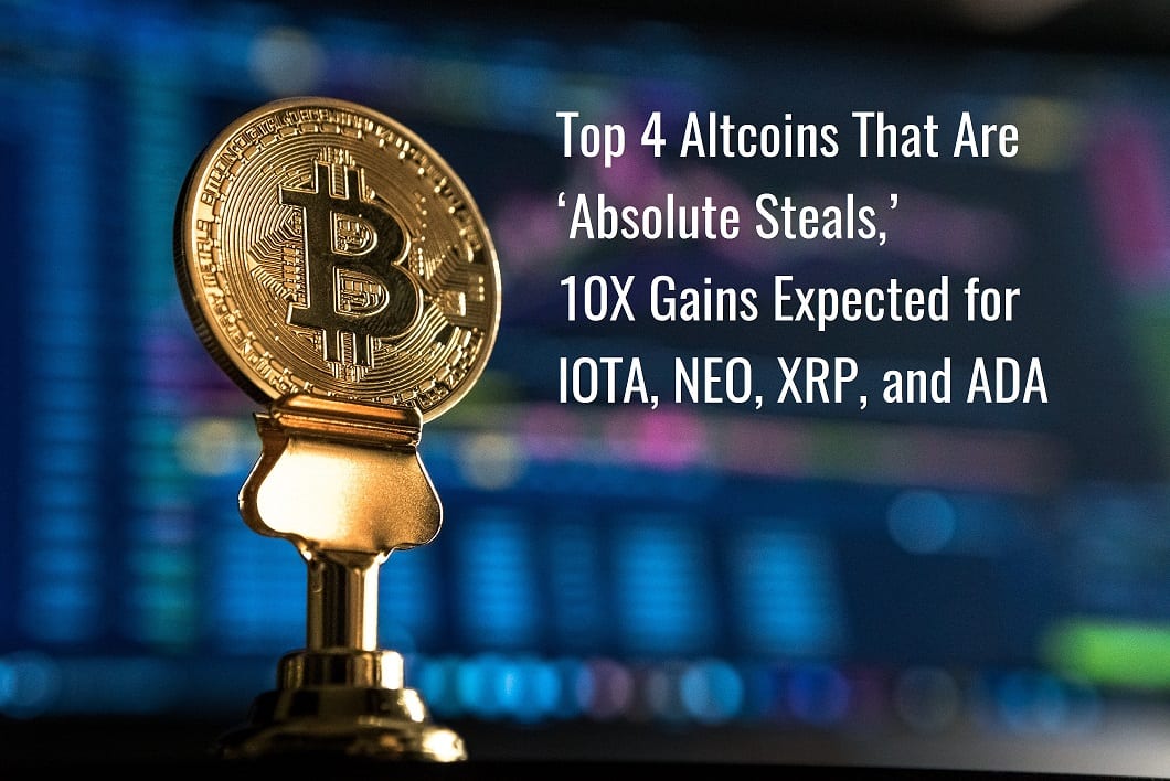 CRYPTONEWSBYTES.COM andre-francois-518771-unsplash Top 4 Altcoins That Are ‘Absolute Steals,’ 10X Gains Expected for IOTA, NEO, XRP, and ADA  