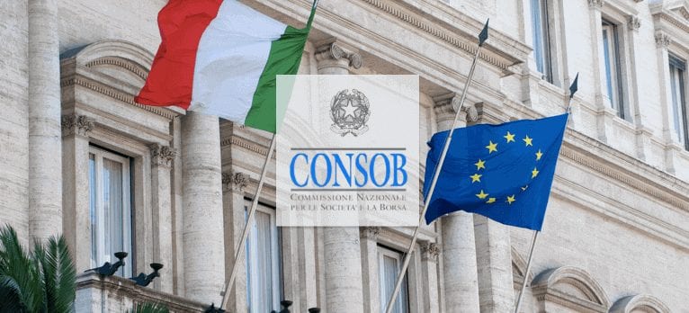 CRYPTONEWSBYTES.COM CONSOB-Italian-regulator Italian Regulators Suspend two Crypto Projects Over Alleged Scams  