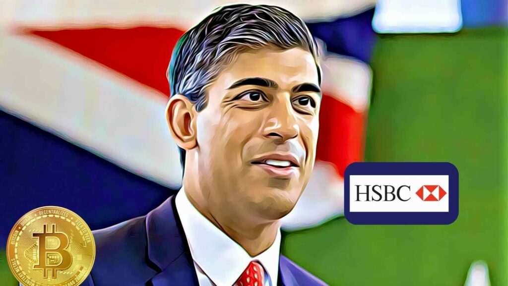CRYPTONEWSBYTES.COM Rishi-Sunak-HSBC-crypto-1024x577 PM Sunak's Crypto Hub Plan Faces Hurdles as HSBC and NatWest Restrict Transfers  