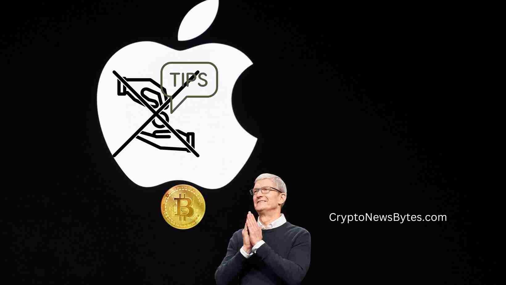 CRYPTONEWSBYTES.COM Apple-No-Tips Apple threatens Damus App to Remove Bitcoin Tipping Feature or Face Removal from the App Store  