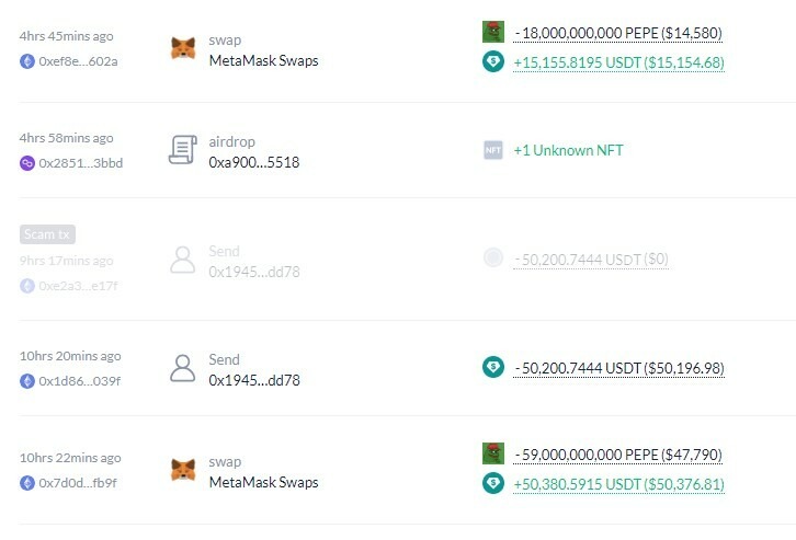 CRYPTONEWSBYTES.COM Whale-1-sell Ova 2 Whalesa kupila su više od 2 trilijuna PEPE-a za 1132 Ethereuma: objašnjenje kripto transakcija  
