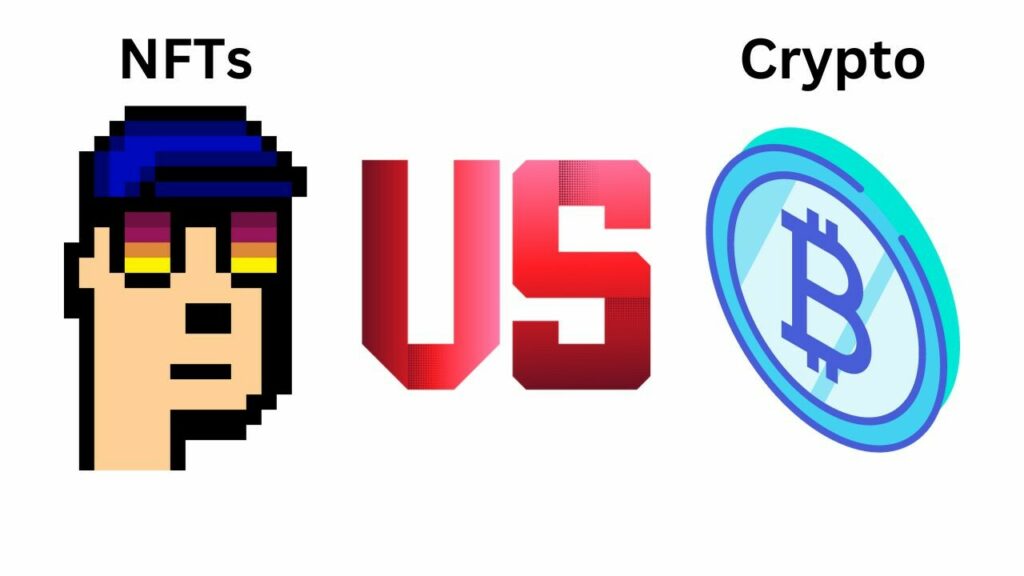 CRYPTONEWSBYTES.COM NFTs-vs-crypto-1024x576 How does NFTs differs  from Cryptocurrency? Hows is NFT art is different ? - Exploring the Key Differences  