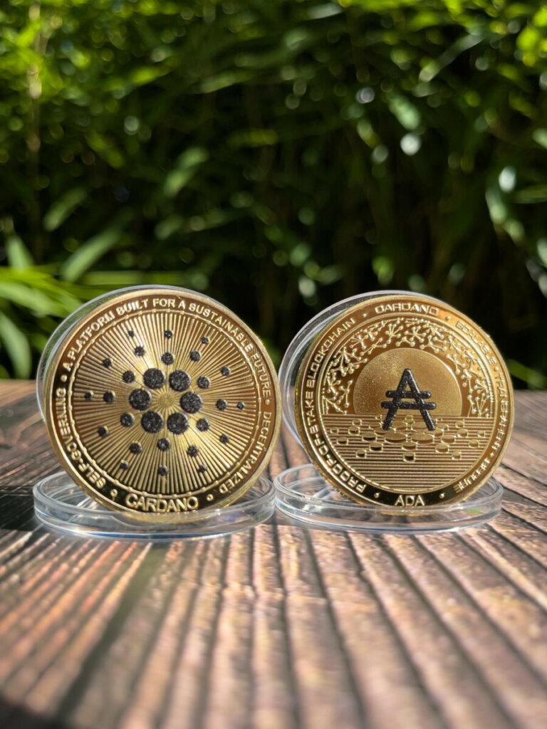 CRYPTONEWSBYTES.COM Cardano-Physical-Coins-by-Cryptochips-🚀-768x1024 Cardano Gears Up for Potential Bull Run, Minswap Activity Surges  