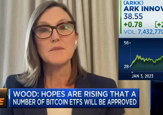 CRYPTONEWSBYTES.COM Cathie-Wood-640x450 SEC Approval of Spot Bitcoin ETF Imminent: Cathie Wood Insights and Market Implications  