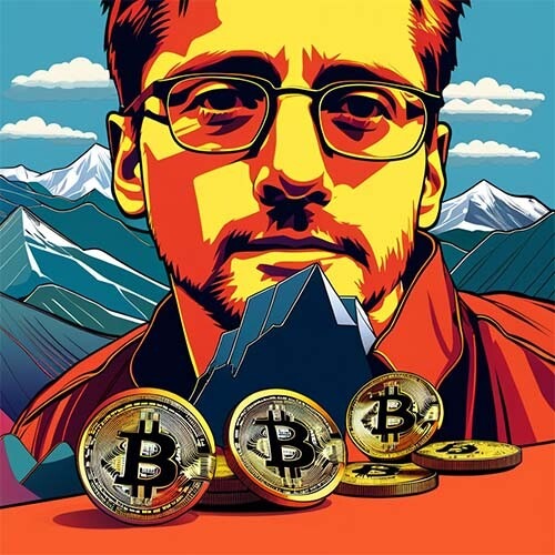CRYPTONEWSBYTES.COM edward Edward Snowden Reveals the Empowering Potential of Bitcoin - Bitcoin Amsterdam 2023  