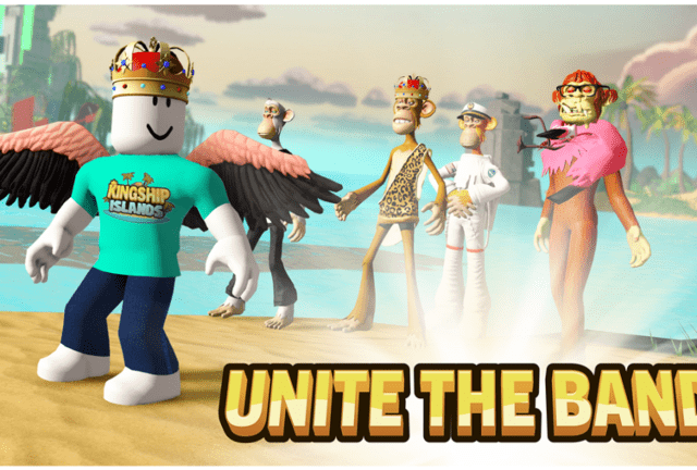 CRYPTONEWSBYTES.COM universals-nft-band-kingship-brings-bored-apes-to-roblox-for-exclusive-island-adventure-640x432 Bored Apes' Metaverse Band Kingship brings music to Roblox  