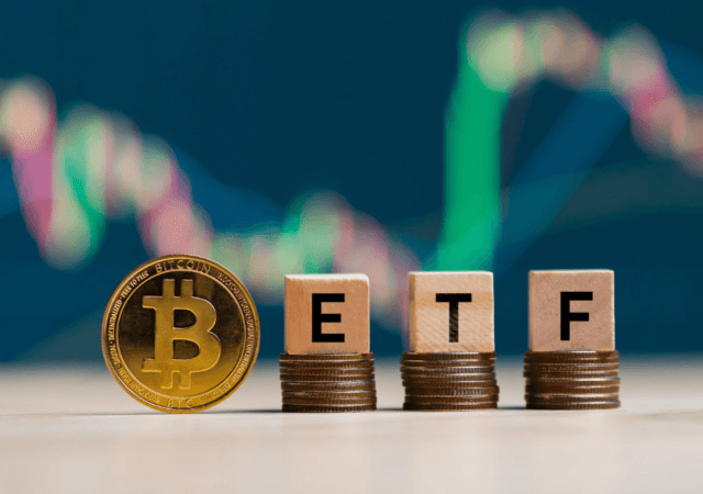 CRYPTONEWSBYTES.COM BitcoinETF-640x450 BlackRock's Bitcoin ETF IBIT Records First Millions in Volume, But There May Be a Catch  
