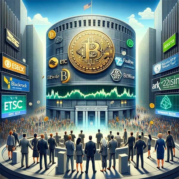 CRYPTONEWSBYTES.COM DALL·E-2024-01-11-21.23.04-An-image-depicting-the-U.S.-Securities-and-Exchange-Commission-SEC-building-with-a-modern-digital-look The Dawn of a New Era: U.S. SEC Approves 11 Spot Bitcoin ETFs  - Details and List  