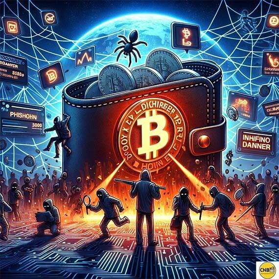 CRYPTONEWSBYTES.COM DALL·E-2024-01-14-23.32.46-In-a-digital-landscape-representing-the-online-world-of-cryptocurrency-visualize-a-large-ominous-looking-digital-wallet-in-the-foreground Wallet Drainers:  $295 Million Crypto Loss and Impact on 324,000 Victims  