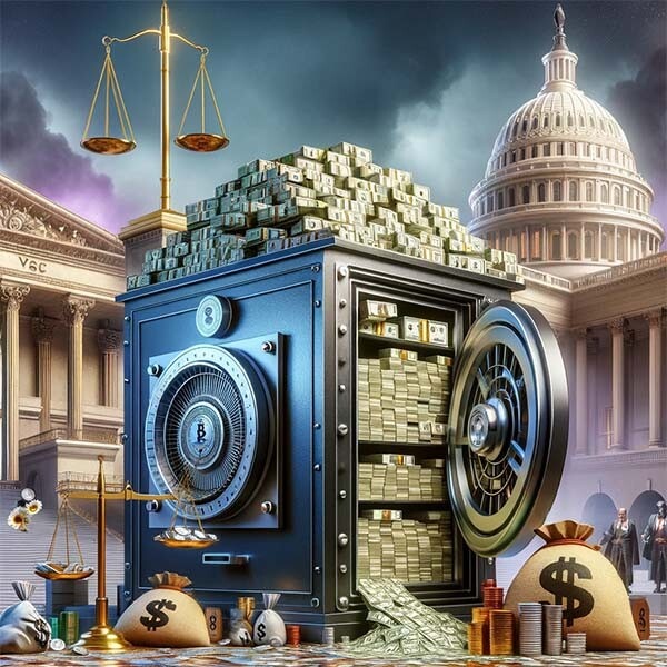 CRYPTONEWSBYTES.COM DALL·E-2024-01-23-21.50.43-Create-an-image-depicting-a-large-traditional-bank-vault-overflowing-with-stacks-of-paper-money-symbolizing-over-900-million-in-fiat-currency Senator Cynthia Lummis Rebuts Elizabeth Warren: Fiat's $900M Laundering vs. Crypto's $900K. Crypto not the problem  