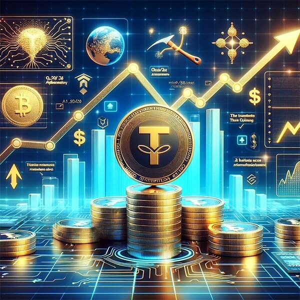 CRYPTONEWSBYTES.COM DALL·E-2024-01-31-21.57.59-A-sophisticated-and-modern-image-representing-Tethers-impressive-financial-performance.-At-the-forefront-the-Tether-logo-is-prominently-displayed-s Tether's net profits are now 10% of JPMorgan's with just 50 employees with 'total profit of 6.2B for 2023. Can Crypto shake the banking industry ?  