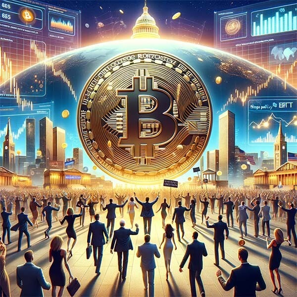 CRYPTONEWSBYTES.COM DALL·E-2024-01-31-22.19.59-Visualize-a-dynamic-and-sophisticated-scene-where-the-worlds-of-cryptocurrency-and-politics-merge.-In-the-foreground-a-large-gleaming-golden-Bitcoin 52 Million Americans Own Crypto: How Will Crypto Funding Sources Matter For 2024 Election  
