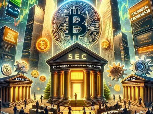 CRYPTONEWSBYTES.COM DALL·E-A-dynamic-scene-symbolizing-the-anticipation-and-potential-impact-of-Bitcoin-ETFs-on-the-digital-asset-market.-In-the-center-a-large-glowing-Bitcoin-600x450 Ark and BlackRock in Crypto ETF Race as SEC Decision Looms  