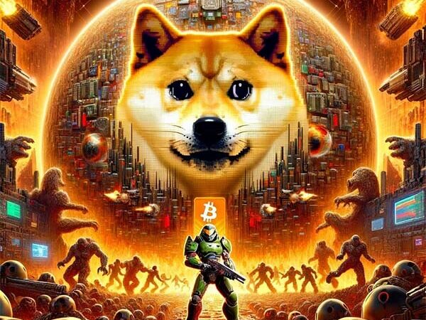 CRYPTONEWSBYTES.COM DALL·E-Create-an-image-that-combines-elements-of-the-iconic-first-person-shooter-game-DOOM-with-the-Dogecoin-network-excluding-any-Bitcoin-references-600x450 DOOM shooter game And Dogecoin: Celebrating 30 Years with Blockchain Integration  