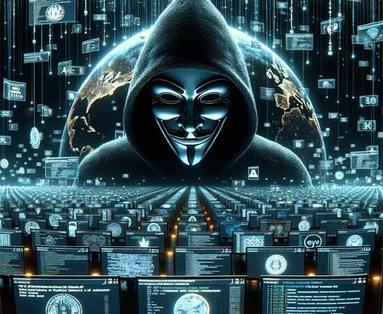 CRYPTONEWSBYTES.COM DALL·E-Visualize-a-dark-cyber-themed-environment-symbolizing-the-digital-underworld-of-cybercrime.-In-the-foreground-theres-a-menacing-shadowy-figure-wit-550x450 Cybercrime Exposé: Inferno Drainer's Cryptocurrency Phishing Scam  