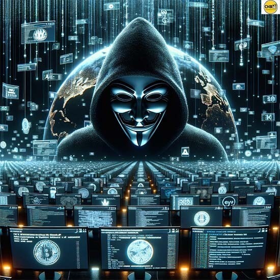CRYPTONEWSBYTES.COM DALL·E-Visualize-a-dark-cyber-themed-environment-symbolizing-the-digital-underworld-of-cybercrime.-In-the-foreground-theres-a-menacing-shadowy-figure-wit Cybercrime Exposé: Inferno Drainer's Cryptocurrency Phishing Scam  