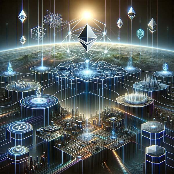 CRYPTONEWSBYTES.COM DALL·E-the-top-10-Ethereum-Layer-2-solutions-in-2024 Top 10 Ethereum Blockchain Layer 2 For 2024 With Tremendous Potential  