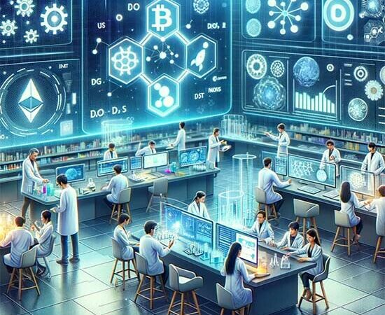 CRYPTONEWSBYTES.COM Decentralized-Science-DeSci-550x450 Decentralized Science: Bridging Blockchain and Scientific Innovation for a New Era of Collaboration  