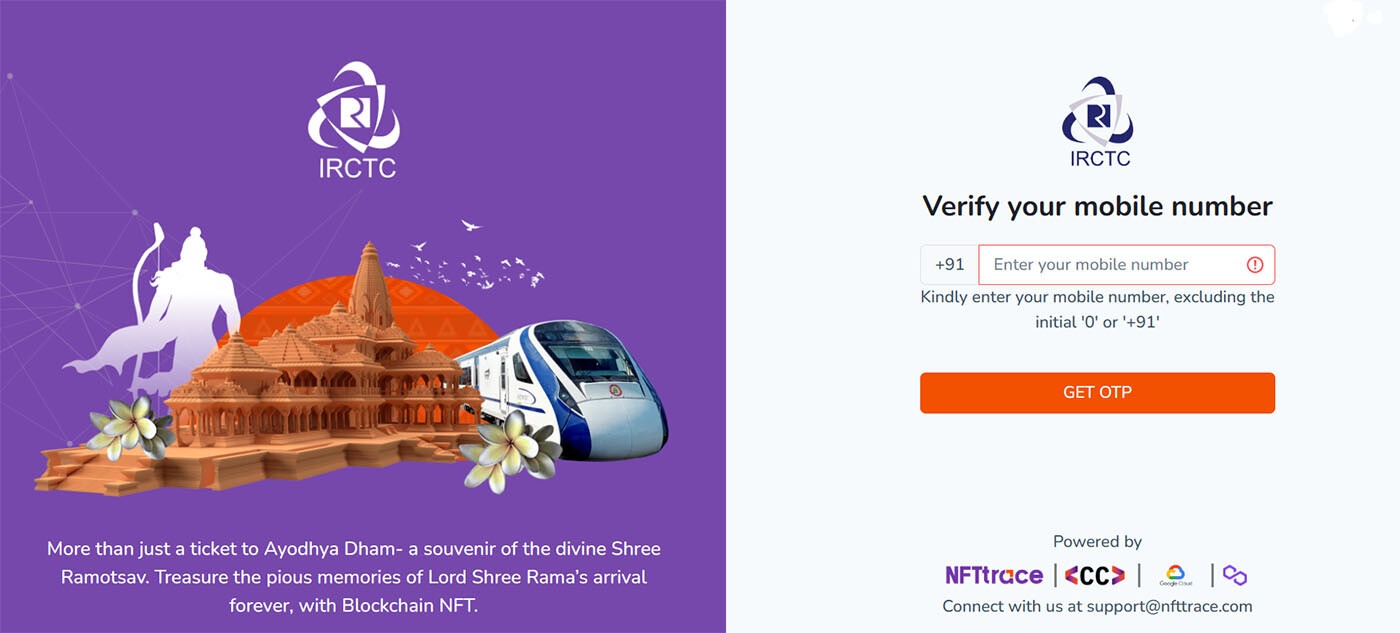 CRYPTONEWSBYTES.COM IRCTC Indian Railway Introduces NFT Train Tickets for Semi-High-Speed Trains Celebrating Holi Festival  