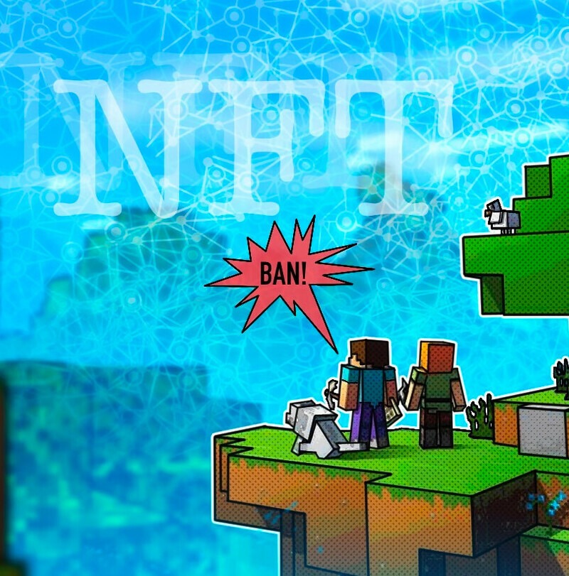 CRYPTONEWSBYTES.COM Minecraft-Bans-NFT Minecraft Bans NFTs, Spurring the Creation of 'NFT Worlds' and Its Own Cryptocurrency Game  