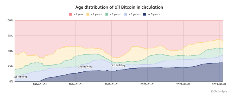 CRYPTONEWSBYTES.COM age-distribution-of-all-bitcoin-in-circulation-01-800x340-1 What is Bitcoin Halving? Impact on April 19th Halving and Significance to the Bitcoin Ecosystem  