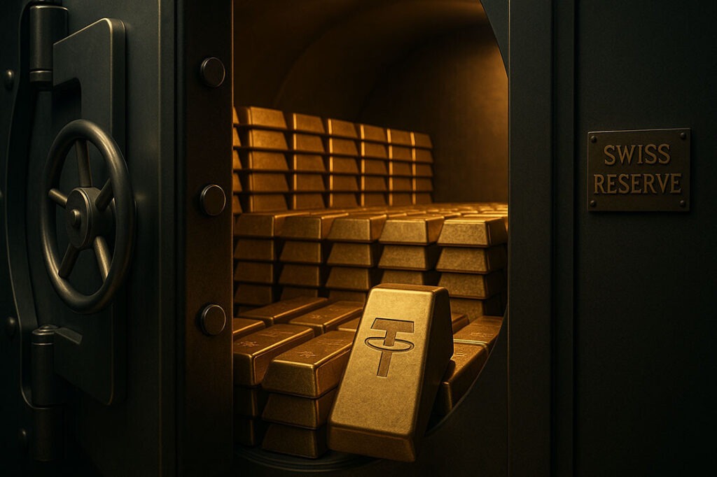 CRYPTONEWSBYTES.COM Tether-stores-8-billion-in-gold-at-Swiss-vault-matching-UBS-1024x682 Tether stores $8 billion in gold at Swiss vault matching UBS  