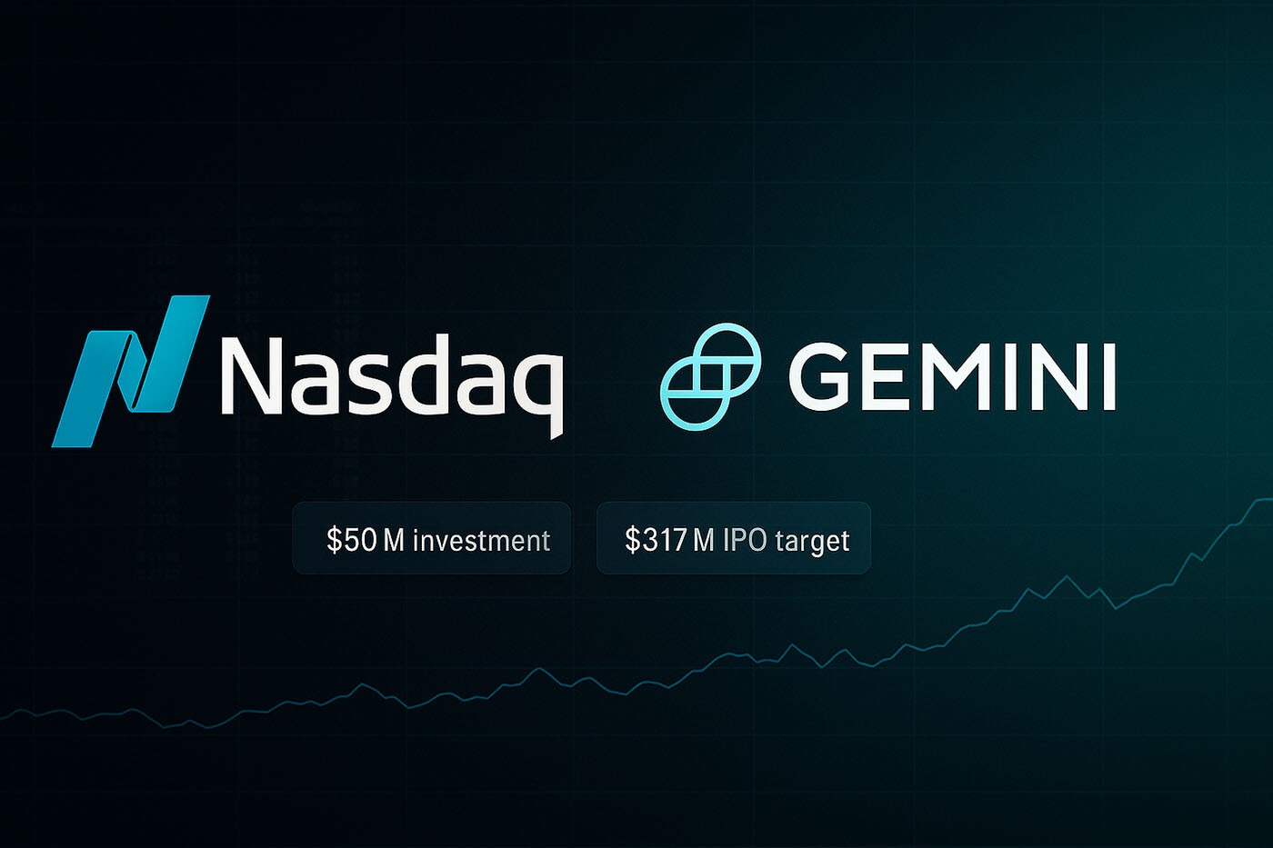 CRYPTONEWSBYTES.COM Nasdaq-invests-50-million-in-Gemini-crypto-exchange-deal Nasdaq invests 50 million in Gemini crypto exchange deal?  