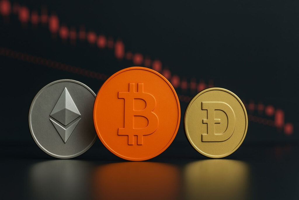 CRYPTONEWSBYTES.COM Crypto-market-dips-BTC-ETH-DOGE-slide-amid-1.1B-liquidations-1024x683 Crypto market dips BTC ETH DOGE slide amid $1.1B liquidations  