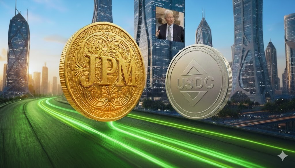 CRYPTONEWSBYTES.COM JPMorgans-JPMD-Token-Interacts-With-USDC-Through-Base How JPMorgan’s JPMD Token Interacts With USDC Through Base — A New Blueprint for Digital Dollar Interoperability  