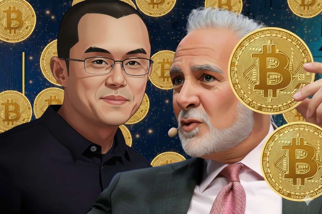 CRYPTONEWSBYTES.COM cz-vs-peter-schiff-debate-bitcoin-vs-tokenized-gold-dubai-2025-1024x683 CZ vs Peter Schiff: Bitcoin vs Tokenized Gold Debate Lights Up Dubai (2025)  