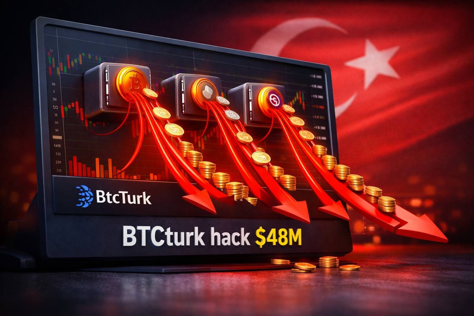 CRYPTONEWSBYTES.COM BTCturk-hack-drains-48-million-from-Turkey-crypto-market BTCturk hack drains $48 million from Turkey crypto market  
