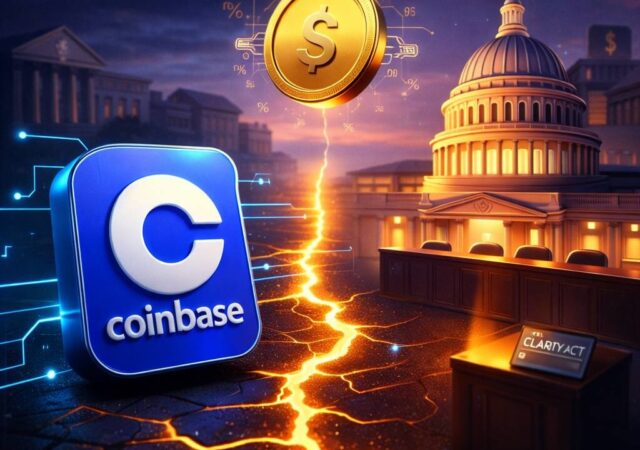 CRYPTONEWSBYTES.COM Coinbase-standoff-with-CLARITY-Act-reshapes-US-crypto-law-640x450 Coinbase standoff with CLARITY Act reshapes US crypto law  