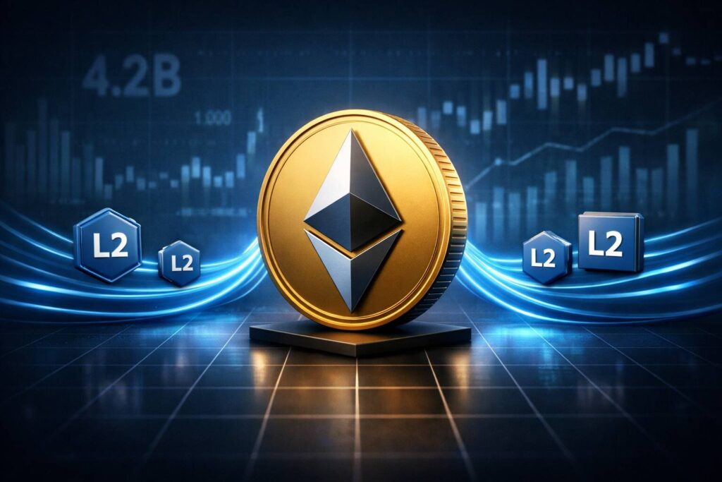 CRYPTONEWSBYTES.COM Ethereum-posts-4.2B-net-inflows-in-2025-as-L2-funds-shift-1024x683 Ethereum posts 4.2B net inflows in 2025 as L2 funds shift  