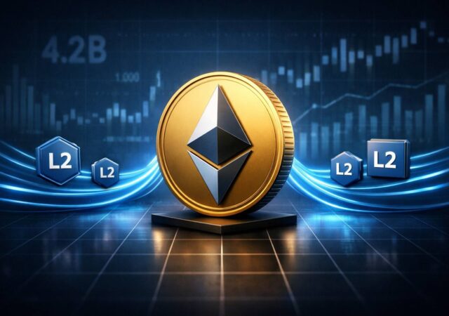 CRYPTONEWSBYTES.COM Ethereum-posts-4.2B-net-inflows-in-2025-as-L2-funds-shift-640x450 Ethereum posts 4.2B net inflows in 2025 as L2 funds shift  