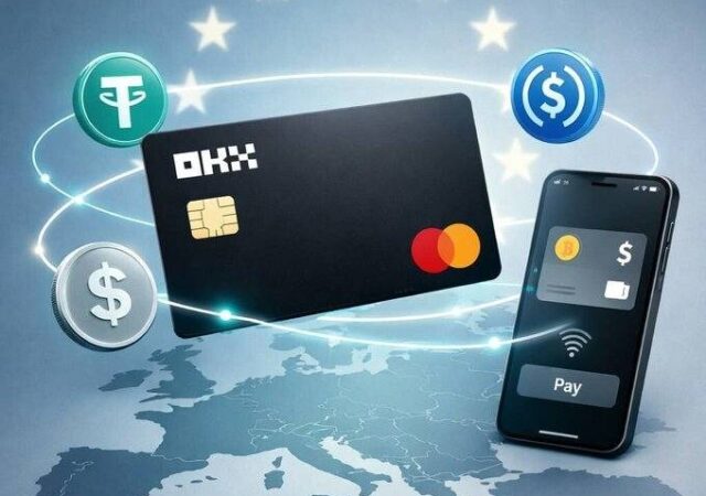 CRYPTONEWSBYTES.COM G_w_zixXEAAdzlt-640x450 OKX stablecoin debit card launches for European payments  
