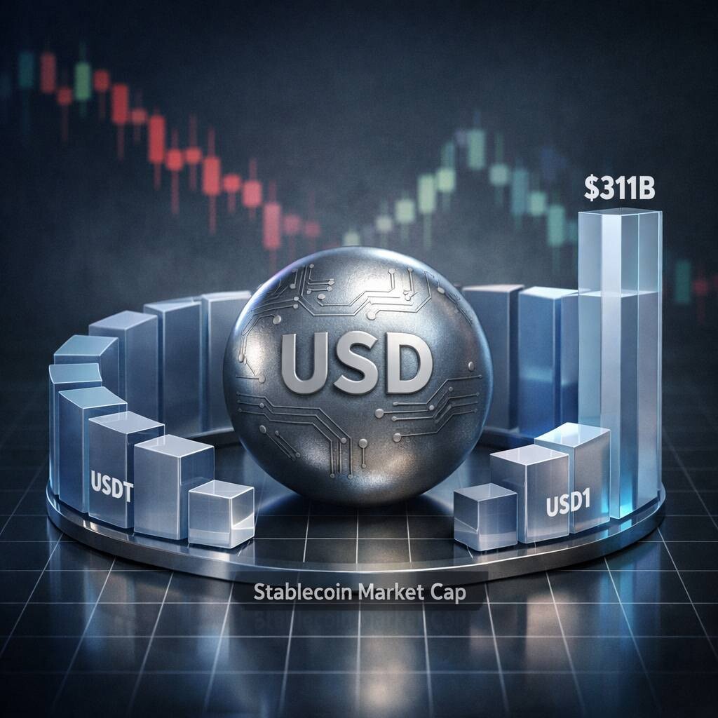 CRYPTONEWSBYTES.COM Stablecoin-Market-Cap-Near-Peak-as-Crypto-Market-Weakens Stablecoin Market Cap Near Peak as Crypto Market Weakens  