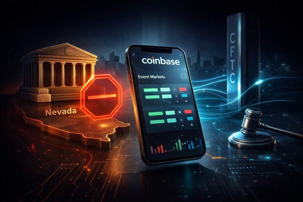 CRYPTONEWSBYTES.COM Does-Coinbase-face-100-million-risk-from-Nevada-regulators-1024x683 Does Coinbase face $100 million risk from Nevada regulators?  