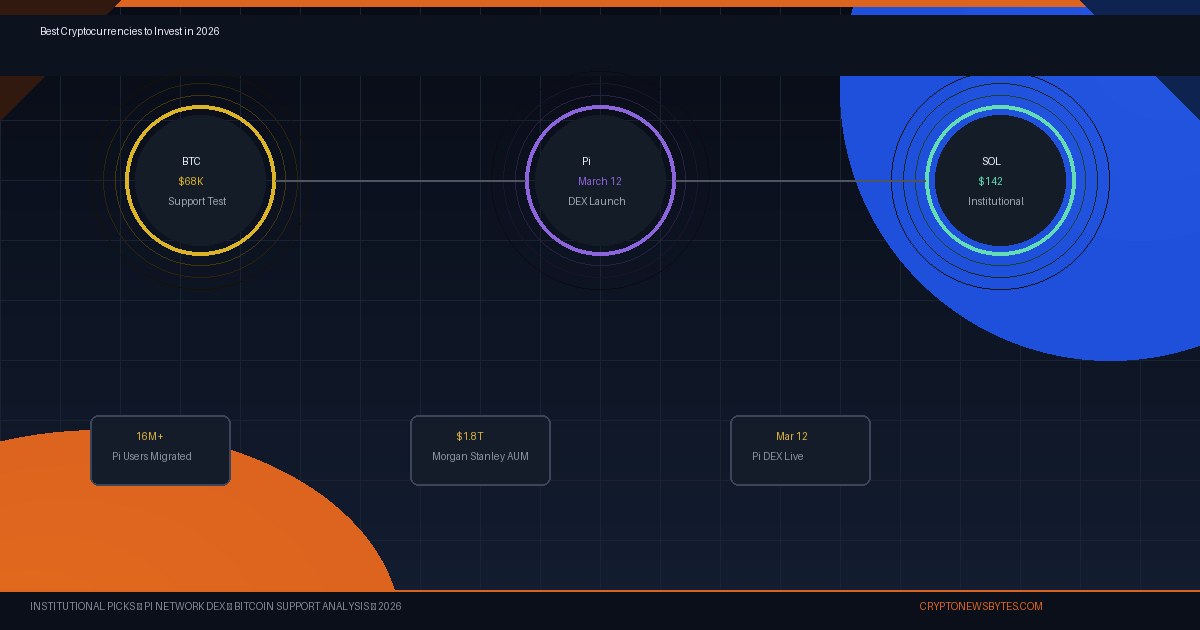 Best crypto to buy 2026 Bitcoin Pi Network Solana investment comparison chart