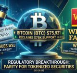 Bitcoin pushes toward $75,000 — Binance sues Wall Street Journal, Wells Fargo files WFUSD stablecoin trademark,