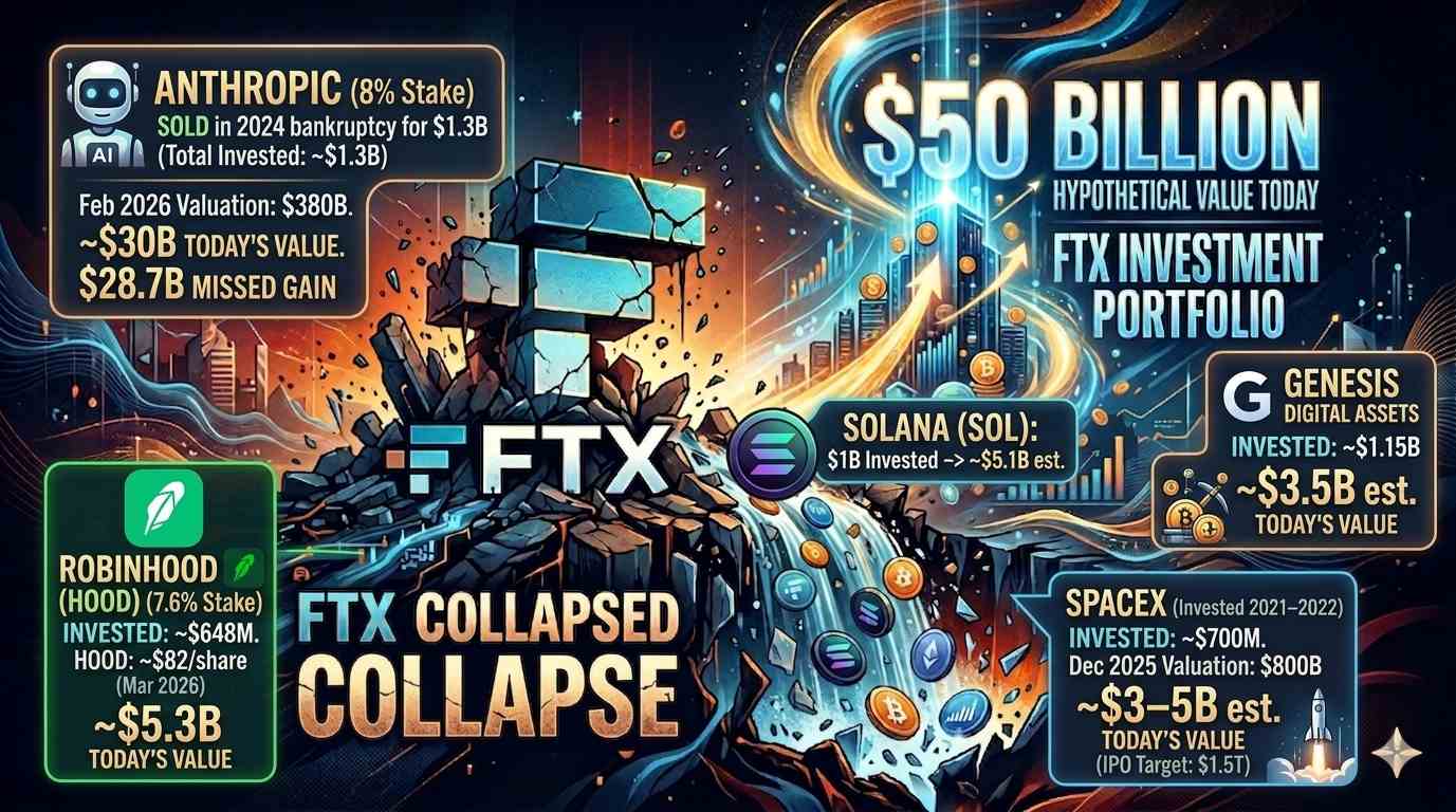 FTX Collapsed in Fraud. Its Investment Portfolio Would Be Worth $50 Billion Today