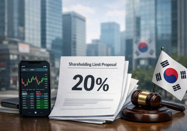 South korea crypto exchange stake cap