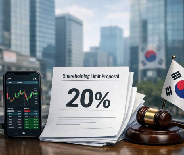 South korea crypto exchange stake cap
