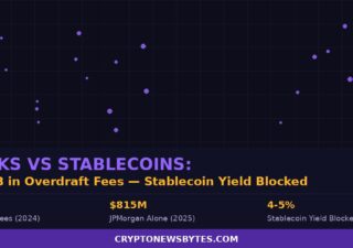 Banks collected $12.1 billion overdraft fees 2024 blocking stablecoin yield CLARITY Act