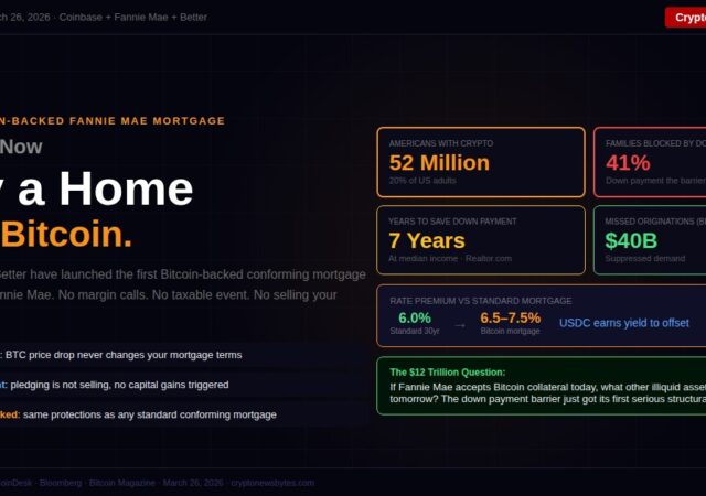 Bitcoin Mortgage Coinbase Fannie Mae  Cryptonewsbytescom