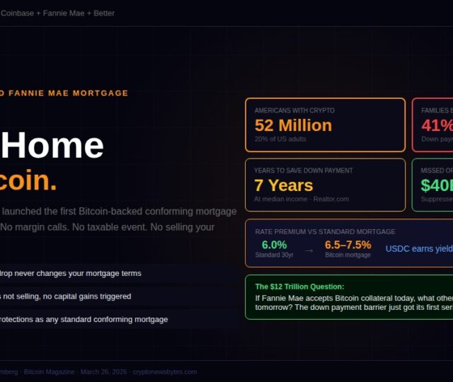 Bitcoin Mortgage Coinbase Fannie Mae  Cryptonewsbytescom