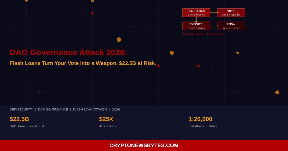 Dao Governance Attack 2026 How Flash Loans Turn Your Vote into a Weapon  Cryptonewsbytescom