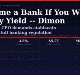 Jamie Dimon JPMorgan stablecoin yield level playing field CLARITY Act banks vs crypto regulation 2026