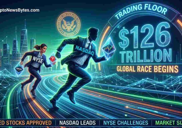 Nasdaq tokenized stocks SEC approval 2026 NYSE ICE OKX Kraken Wall Street race blockchain