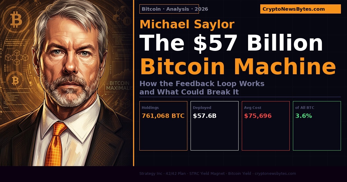 Michael Saylor Strategy Inc $57 billion Bitcoin feedback loop MSTR STRC 2026